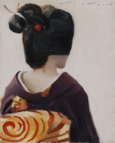 Geisha obi dipinto - obi, su