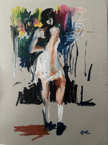 Dipinto olio pastello anime