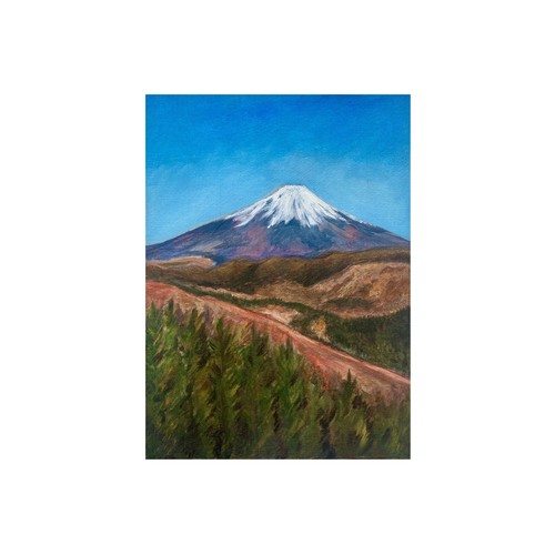 Quadro acrilico monte - acrilico, fuji