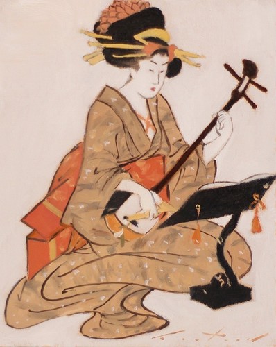 Shamisen - (dopo, utamaro)