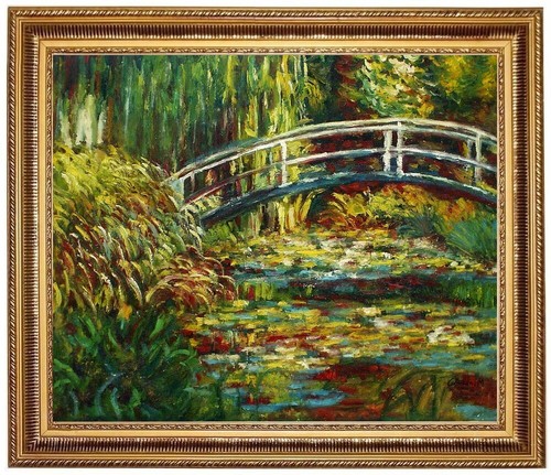 Quadro olio ponte - , giapponese