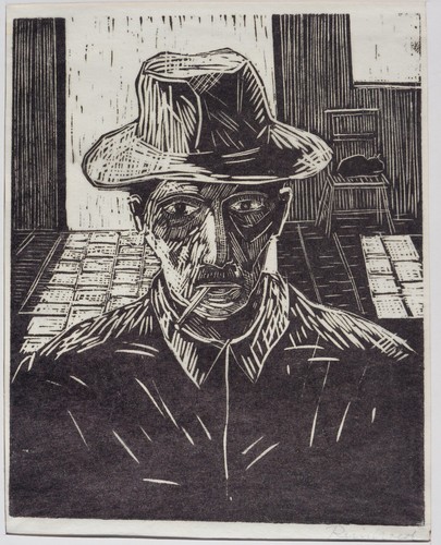 Uomo con cappello grande - con, cappello,